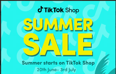 Tiktok summer sale banner 