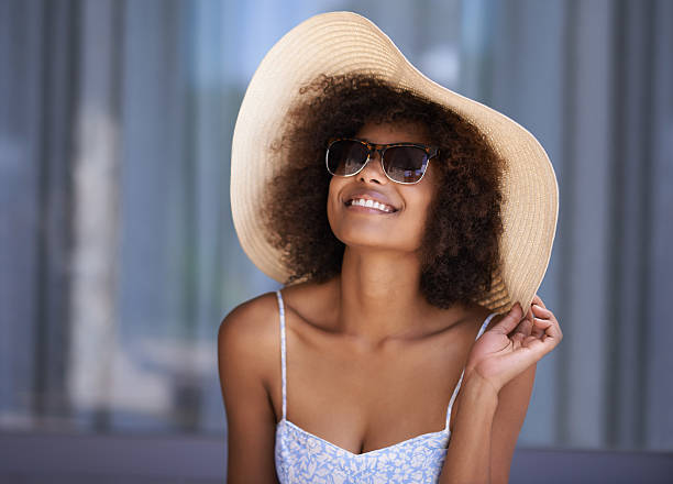 A fashionable sun hat with a wide brim, made from breathable material to provide excellent sun protection. Ideal for beach outings, garden parties, and casual summer days.