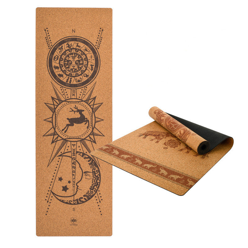 Natural Rubber Yoga Mat Cork Yoga Mat - ZenWearables