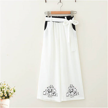 Casual Pants Nine-Point Pants Girl Loose Wild Wide-Leg Pants Women - ZenWearables