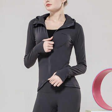 Zipper Sports Jacket Brushed Nude Feeling Slim Running - ZenWearables