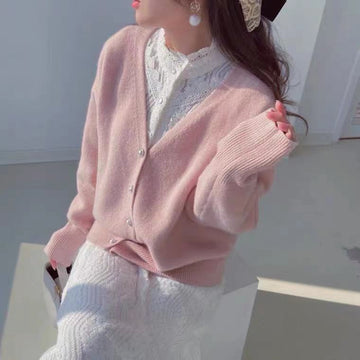 Gentle Wind Lazy Knitted Cardigan Sweater Coat Women - ZenWearables