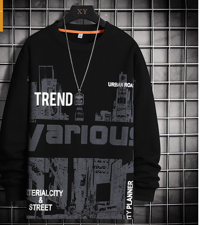 New Long Sleeve Hoodie Men City Print Leisure - ZenWearables