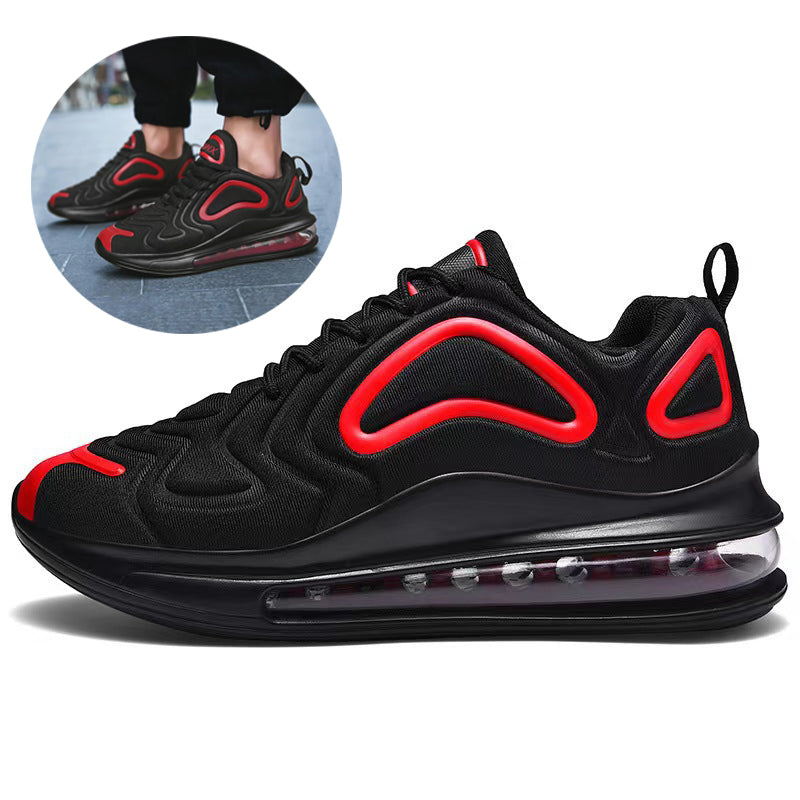 Casual Air Cushion Black Shoes Men Outdoor Breathable  Lace-up Sneakers Running Sports Shoes - ZenWearables